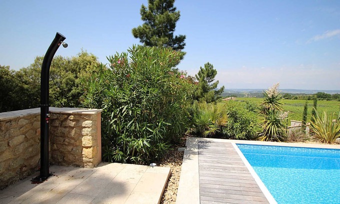 Merindol-les-Oliviers Casa | A 9 km de Vaison-la-Romaine, chalet con decoración moderna, piscina climatizada