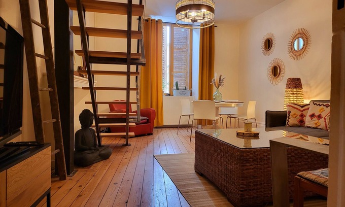 Gannat Apartamento | 60m2 Bohemian chic "Duplex Macon", 20min from Vichy