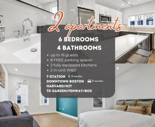 East Somerville Apartamento | 6BR3Bth Parking BOS MIT Harvard TD Garden