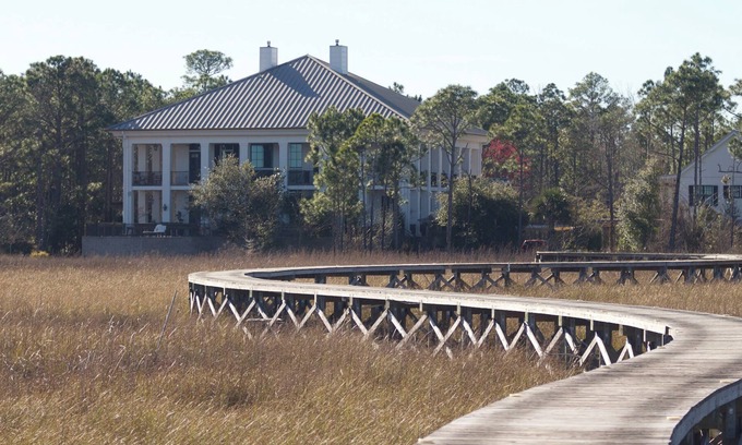 Florida Panhandle Casa | 7,500 SF Southern Plantation House on 120 Acres on Blackwater Bay & Private Pool