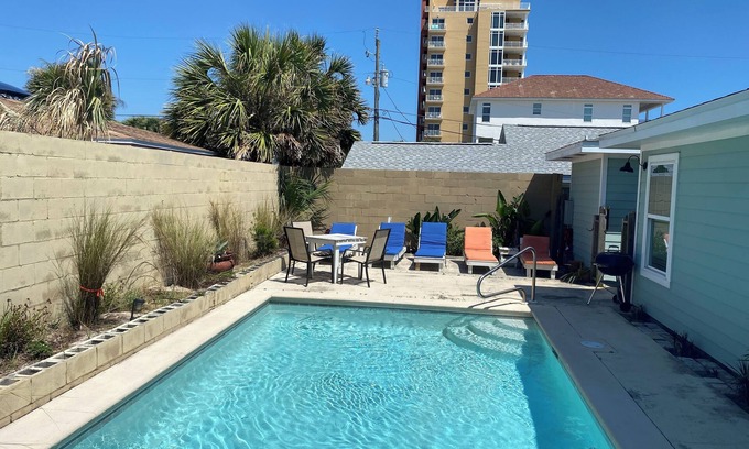 Crescent Beach Casa | Disponible 7 / 9-7 / 16 --- 7 dormitorios 4 cuartos con vista al golfo, piscina, Acceso Fácil Beach