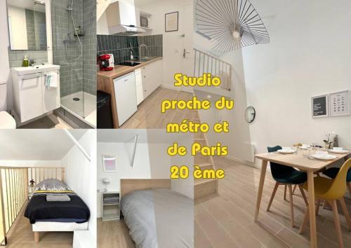 Bagnolet Apartamento | 735 Cosy studio mezzanine près de Paris et métro