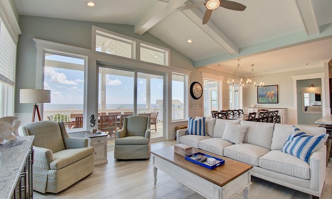 Yaupon Beach Casa | 7BR/6.5BA Ocean View Home - Pool, Elevator, Dog Friendly, Sleeps 18