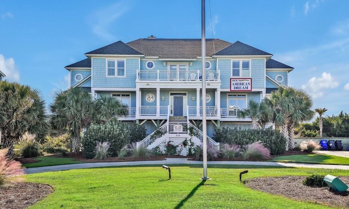 Caswell Beach Casa | 7BR/7BA Home - Oceanfront, Pool, Elevator, Waterway/Ocean Views, Sleeps19