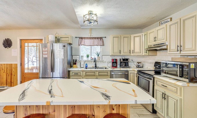 White Mills Cabaña | 8 Mi to Lake Wallenpapack: Gem w/ Deck & Game Room