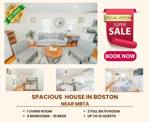 St. Marks Apartamento | 80-2 4BR Boston - Bright Family Stay near PJP II Park