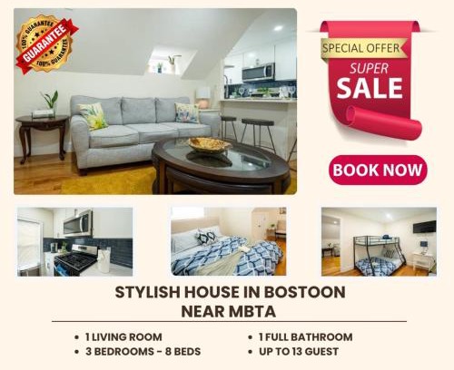 St. Marks Apartamento | 80-3 3BR Boston - Charming Apt near Dorchester Center