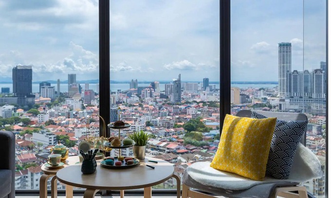 George Town Apartamento | 9 min drive to city, Hightfloor city view, rooftop pool, H&C Water Purifier