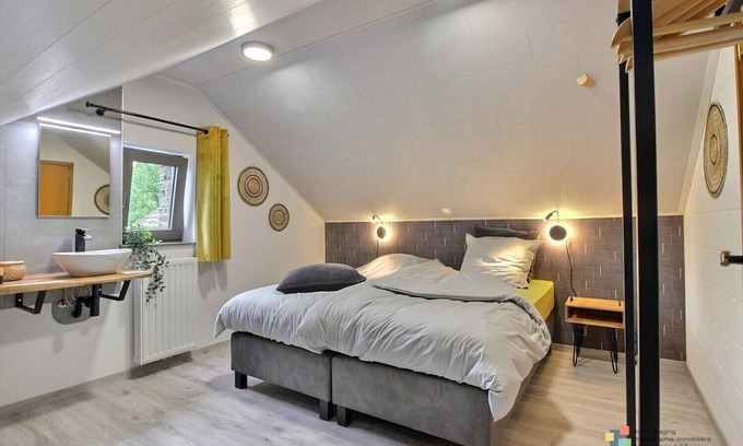 Gouvy Cabaña | A Brouca-Gîte-Baño Privado-Vista al campo