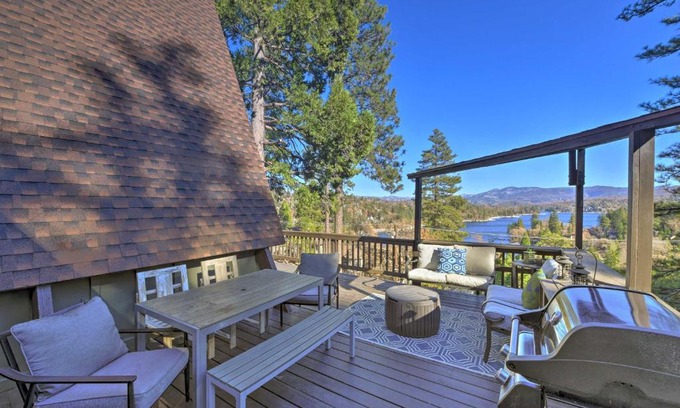 Lake Arrowhead Casa | A-Frame Home with 3 Decks and Lake Arrowhead Views!
