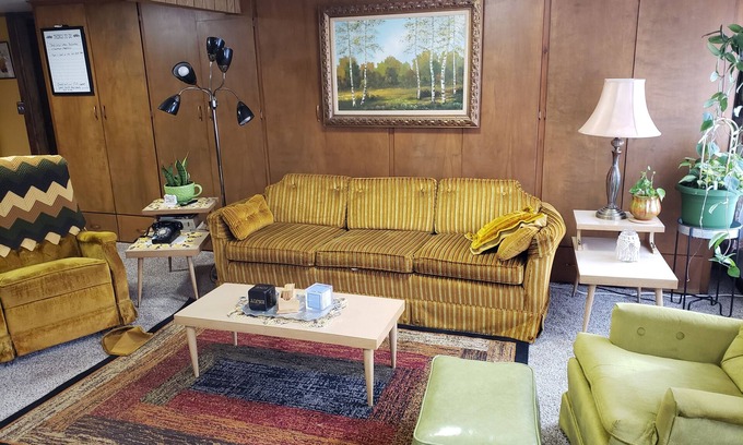 Mansfield Casa | A Groovy blast from the 70's awaits in this retro guest house .Pet friendly