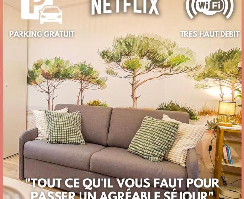 Chateau-d'Olonne Apartamento | A L'ombre des Pins, Appartement neuf, élégant, Parking gratuit, Netflix, au calme à 100m de l'océan