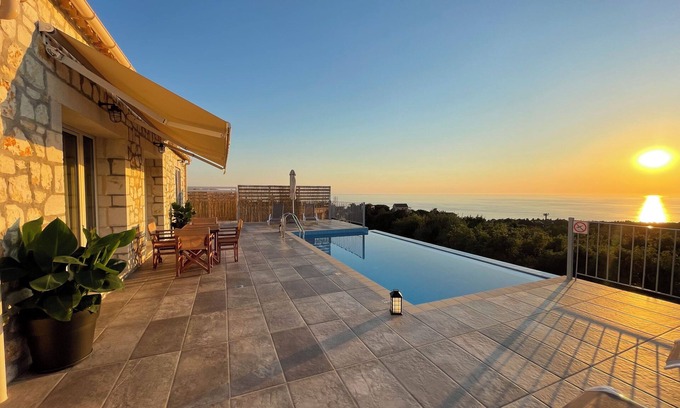 Antipata Villa | A Private Villa With Pool and Endless sea View-5 min From the Beach!