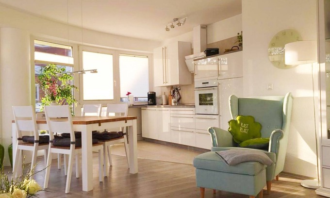 Sahlenburg Apartamento | A2.5 - Exclusive, beautiful apartment with round balcony for 4 persons -