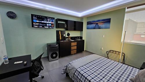 Cuautitlán Izcalli Apartamento | ACEQUIA SUITES WHITE & BLACK para 1 a 2 personas ESPECIALISTAS EN CORTAS, MEDIANAS Y LARGAS ESTANCIAS en IZCALLI TEPOTZOTLAN perfectas para Familias, Turistas, Contratistas, Estudiantes, Empresas y Ejecutivos a sólo 5 min Izcalli