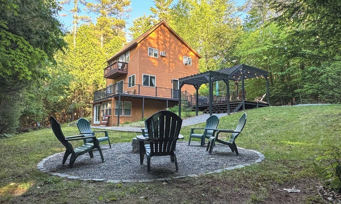 Chestertown Casa | Adirondack Oasis: Private Lake, Sauna, & Fire Pit