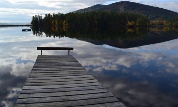 Bridgton Cabaña | Adorable cabaña en Moose Pond con Niza plana de arena