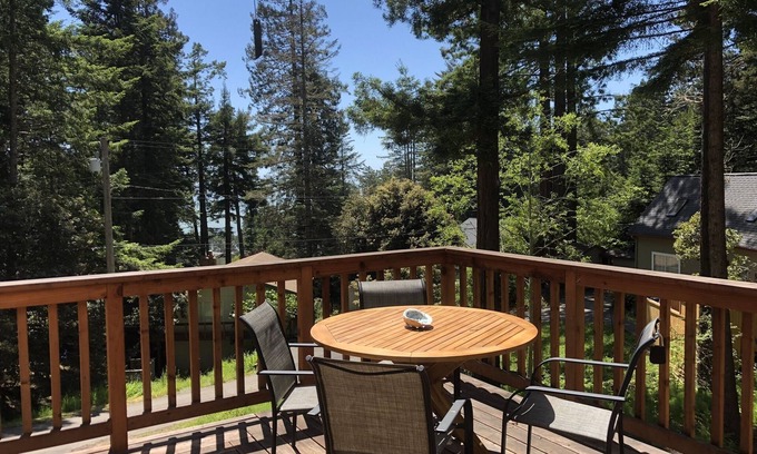 Anchor Bay Casa | Adorable cottage w/ ocean views, redwoods, and a hot tub. Pets OK!