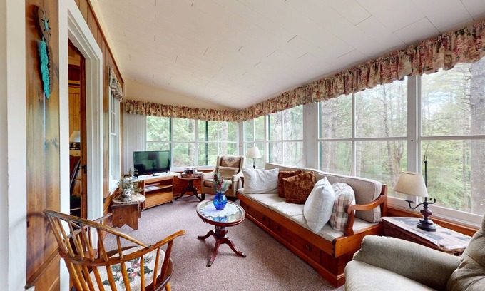 Adirondack Casa | Adorable getaway tucked in the woods with patio, AC, grill & W/D