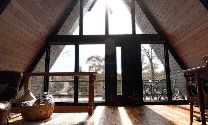 Camdenton Cabina | Aframe 34 ~ dock + lake front + hot tub + fire pit + great views