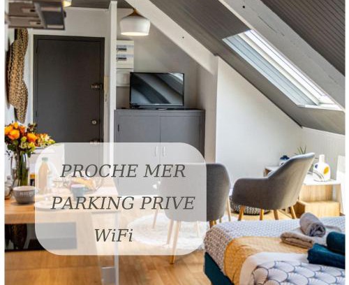 Pleneuf-Val-Andre Apartamento | Agréable studio sous les toits - Parking - WiFi