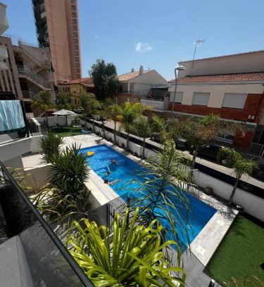 Santiago de la Ribera Apartamento | Air-conditioned Elisa Apartment with spacious sunroof lounge and swimming pool
