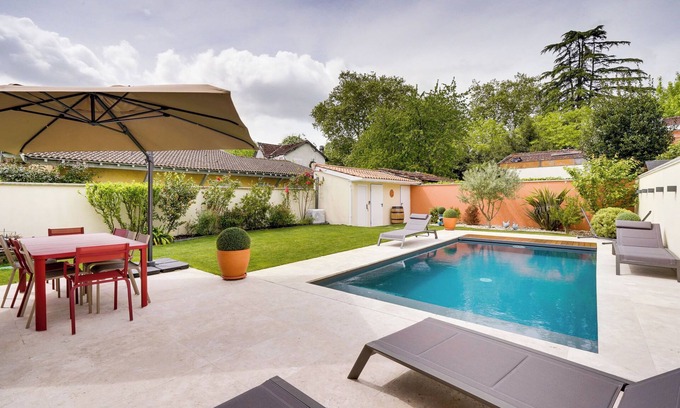 Cauderan Casa | Air-conditioned family home with swimming pool - Bordeaux Caudéran, 10 min from the center