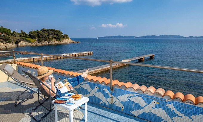 Giens Apartamento | Apartamento frente al mar Hyères terraza vista Porquerolles