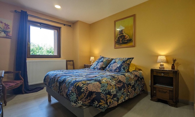 Rehaupal Cama Y Desayuno | Habitación con aire acondicionado y baño privado, acceso al jardín
