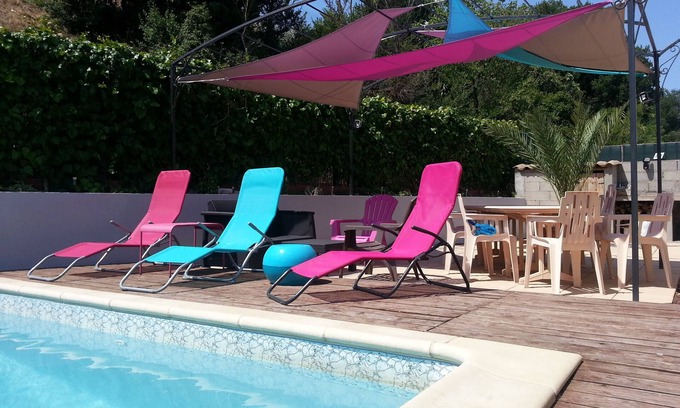 Saint-Nazaire Cabina | villa con aire acondicionado, piscina privada, cerca de Canet, de domingo a domingo