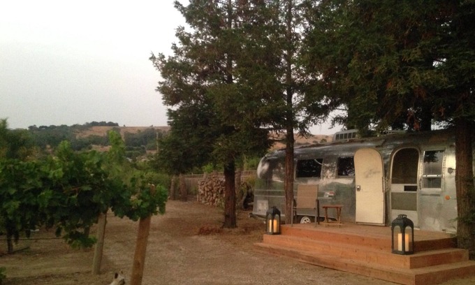 Morgan Hill Casa | Airstream Beneath The Redwood Trees Among The Grapevines.