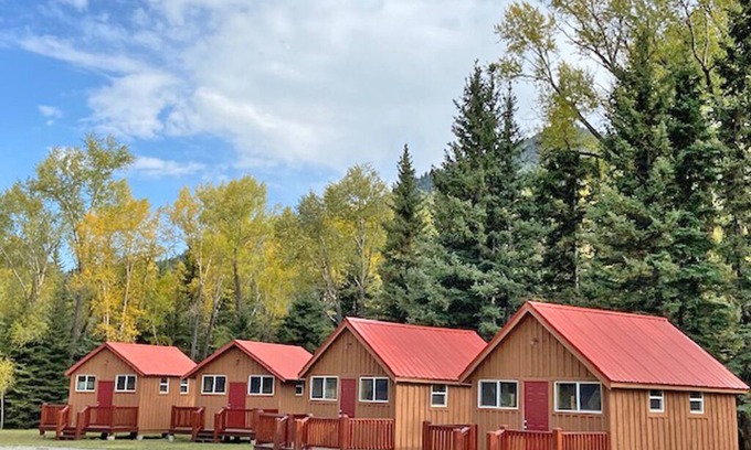 Alamosa Cabina | AIYM Camp Riverfront Cabin #2. In the Rio Grande National Forest, Alamosa Canyon