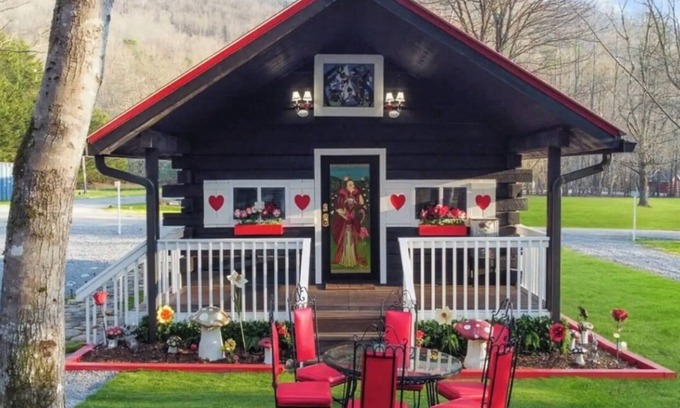 Hayesville Cabaña | Alice’s Queen Cottage~Direct Creekfront, Small zoo