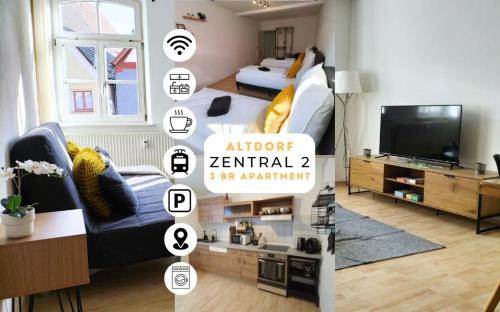 Altdorf bei Nuernberg Apartamento | Altdorf Zentral 2, Stadtnähe NBG, 3 BR, 9 Pers
