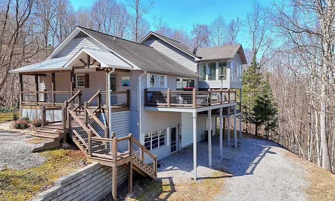 Hiawassee Casa | Altitude Adjustment by Chatuge Home Concierge firepit, hot tub, mountain & lake view