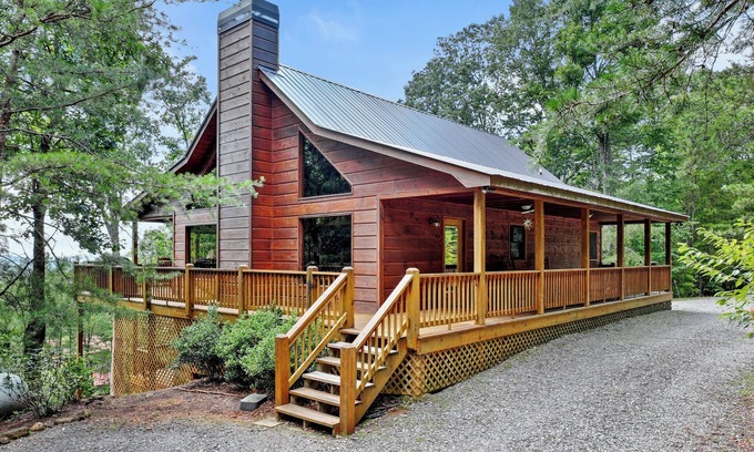 My Mountain Cabina | Amazing View, Hot Tub, Game Room, Pet Friendly