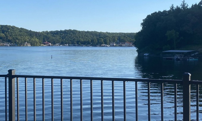 Gravois Mills Casa | Amazing views from the patio and upper deck! Just steps down to a private dock!