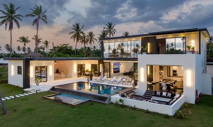 Las Galeras Villa | Villa única, moderna, todo equipada con vista al mar espectacular