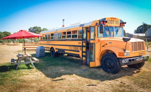 Cheddar Otro | American School Bus Glamping - Somerset
