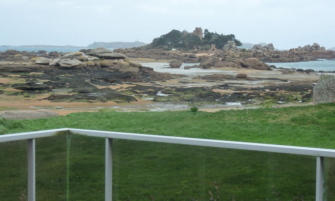Tregastel Villa | Una vista excepcional del mar, playa de arena 28 m, piscina, parque,