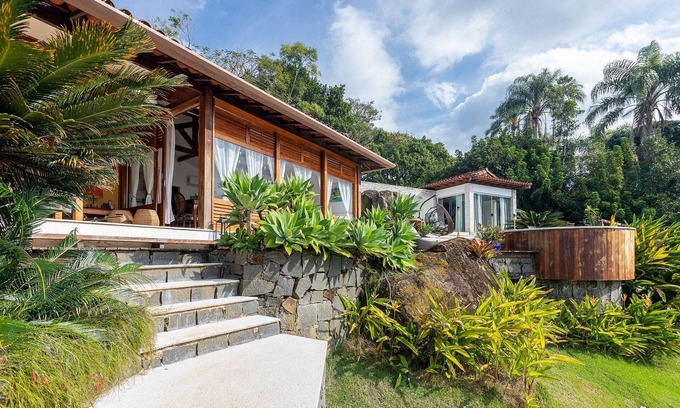Angra dos Reis Villa | Ang043 - Encantadora casa de 4 cuartos en una isla en Angra