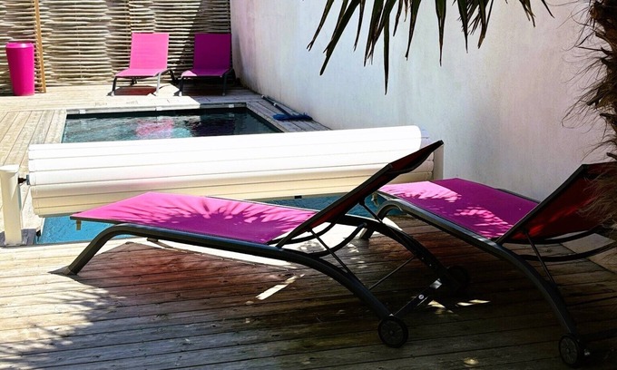 Angoulins Casa | Nueva casa contemporánea 5 personas a 80 metros de las playas 2 dormitorios y piscina climatizada