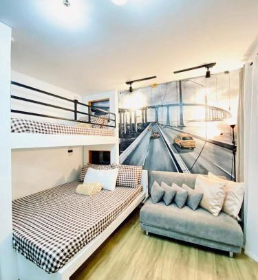 Talisay Apartamento | Antara-QueenBed-Balcony-HotShower-WorkCoffee Station-FullKitchen