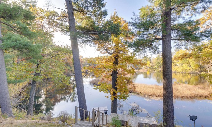 Waupaca Casa | Antiquing & Fishing: Riverfront Waupaca Home!