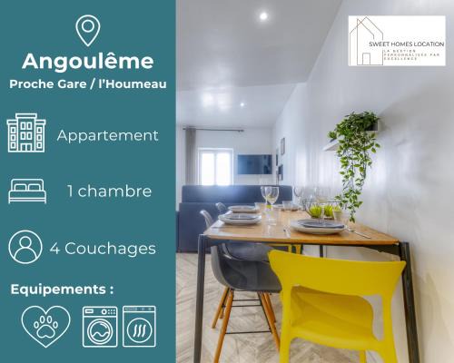 Angouleme Apartamento | Apart 1 chambre rénové 2025 I Parking prive gratuit inclus I Secteur LHoumeau Gare