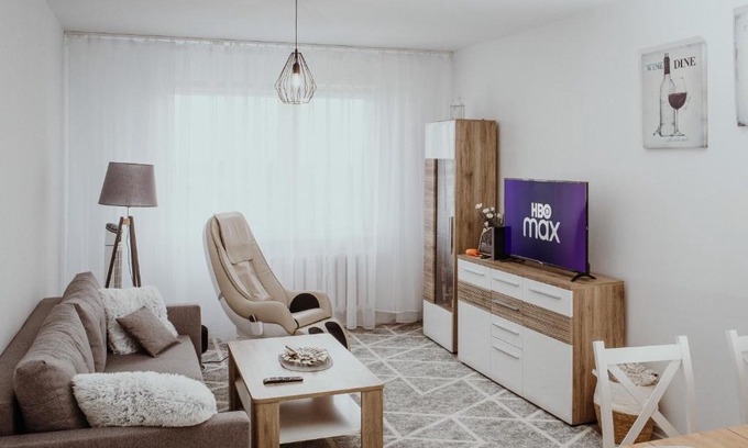 Sosnowiec Apartamento | Apartament Kraju centrum z fotelem masującym