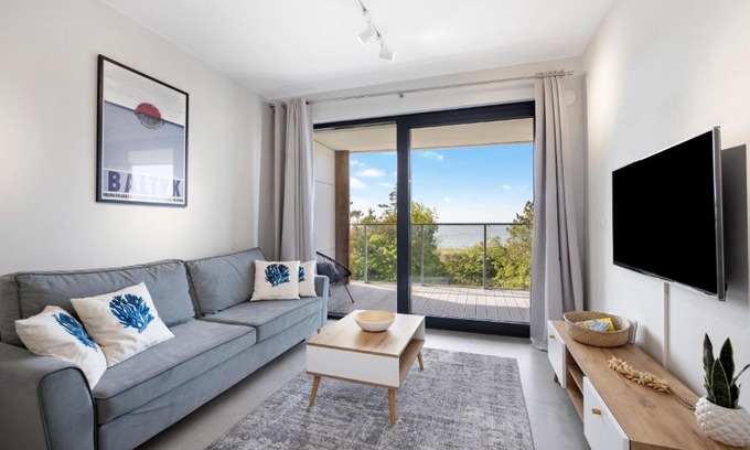 Darlowko Apartamento | Apartament Natural 306 z widokiem na morze