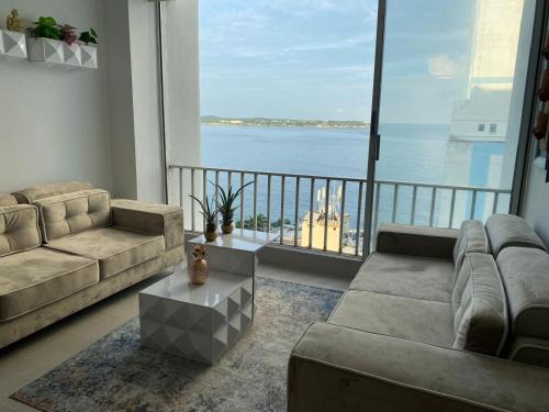 El Laguito Apartamento | Apartamento con hermosa vista al mar, Cristoforo en el Laguito Cartagena a pocos pasos de la playa