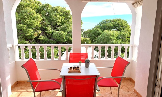 San Jose Apartamento | Apartamento San José con terraza y vistas al mar - Casa Azabara