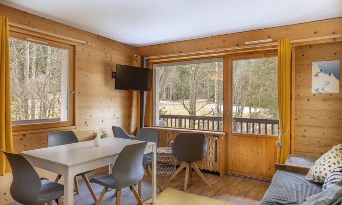 Les Contamines-Montjoie Apartamento | Apartamento "5 à 6 Personnes" con vistas a la montaña y piscina compartida